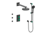 Vogt Mond 3-way Thermostatic Shower Kits With Body Jets Matte Black