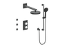 Vogt Mond 3-way Thermostatic Shower Kits With Body Jets Matte Black