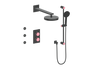Vogt Mond 3-way Thermostatic Shower Kits With Body Jets Matte Black