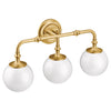 Moen Colinet Chrome three globe bath light