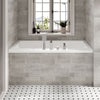 Zitta Bathtub, drop-in with tiling flange, 59 1/2", in glossy white