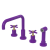 Rubinet Widespread Kitchen Set with Hand Spray Purple Haze
