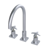Rubinet Widespread Kitchen Set Satin Chrome