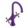 Rubinet Single Hole Dual Handle Lav. Set. (less drain) Purple Haze
