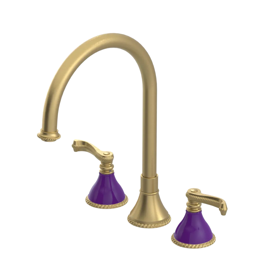 Rubinet Widespread Kitchen Set Satin Gold