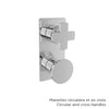 Baril Thermostatic pressure balanced shower valve with 2-way diverter (without handle)