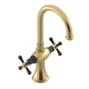 Rubinet Single Hole Dual Handle Lav. Set. (less drain) Satin Brass