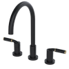 Rubinet Widespread Kitchen Set Matt Black