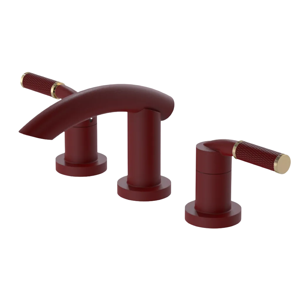 Rubinet Widespread Lav. Set. (less drain) Maroon