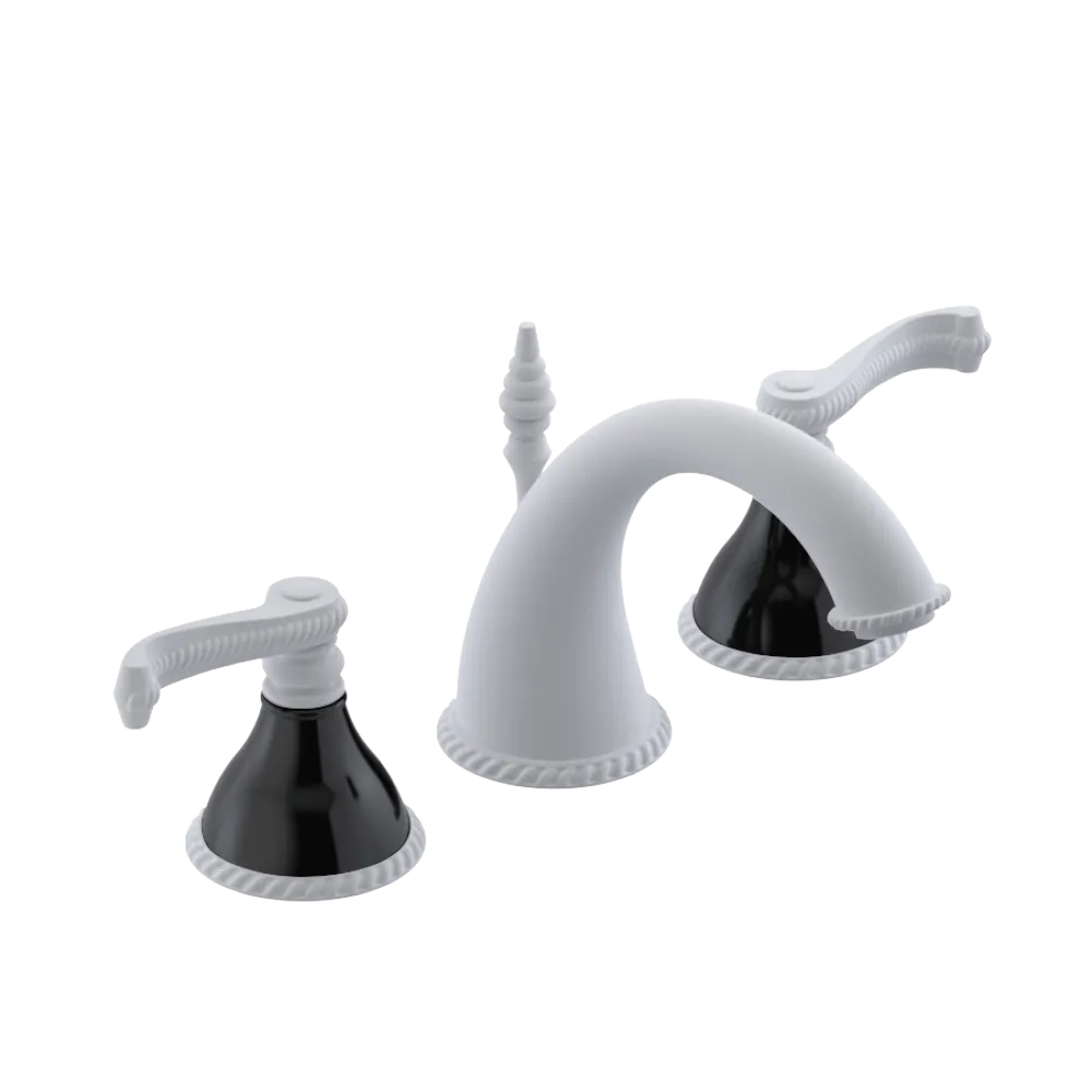 Rubinet Widespread Lav. Set. (less drain) Matt White
