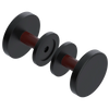 Rubinet Shower Door Knob (set) Matt Black