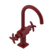 Rubinet Single Hole Dual Handle Lav. Set. (less drain) Maroon