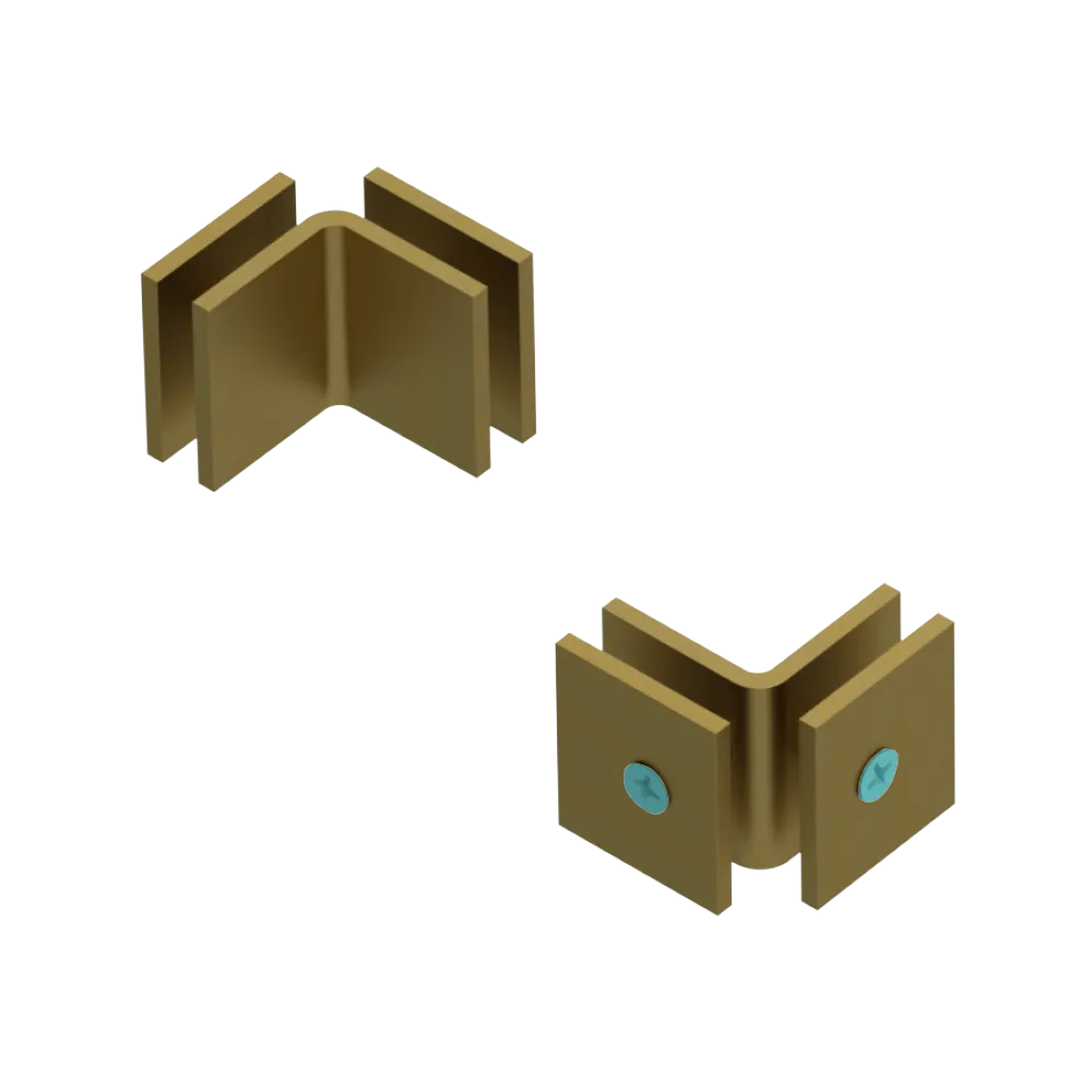 Rubinet 90 Glass to Glass Open Face Antique Brass Matt