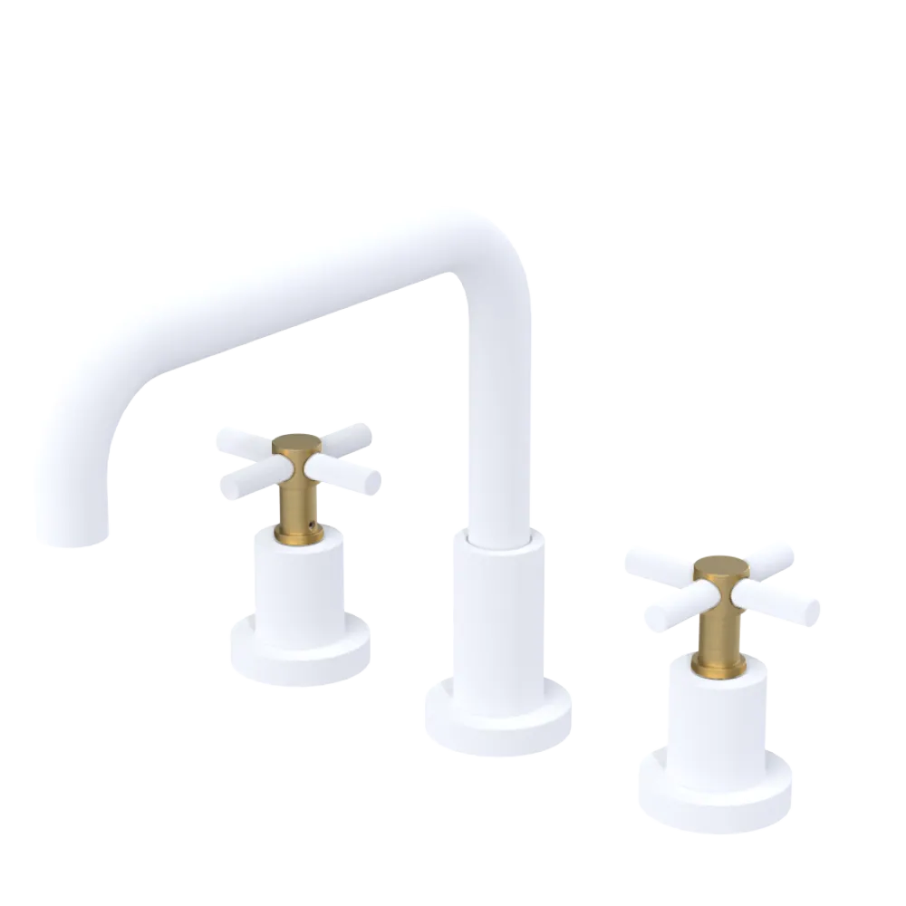 Rubinet Widespread Kitchen Set Matt White