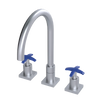 Rubinet Widespread Kitchen Set Satin Chrome