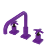 Rubinet Widespread Kitchen Set with Genesis Spout Purple Haze