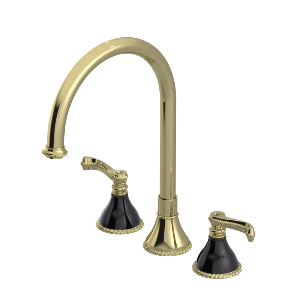 Rubinet Widespread Kitchen Set Gold