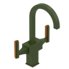 Rubinet Single Hole Dual Handle Lav. Set. (less drain) Green Envy