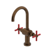 Rubinet Single Hole Dual Handle Lav. Set with LaSalle Spout (less drain) Tuscan Brass