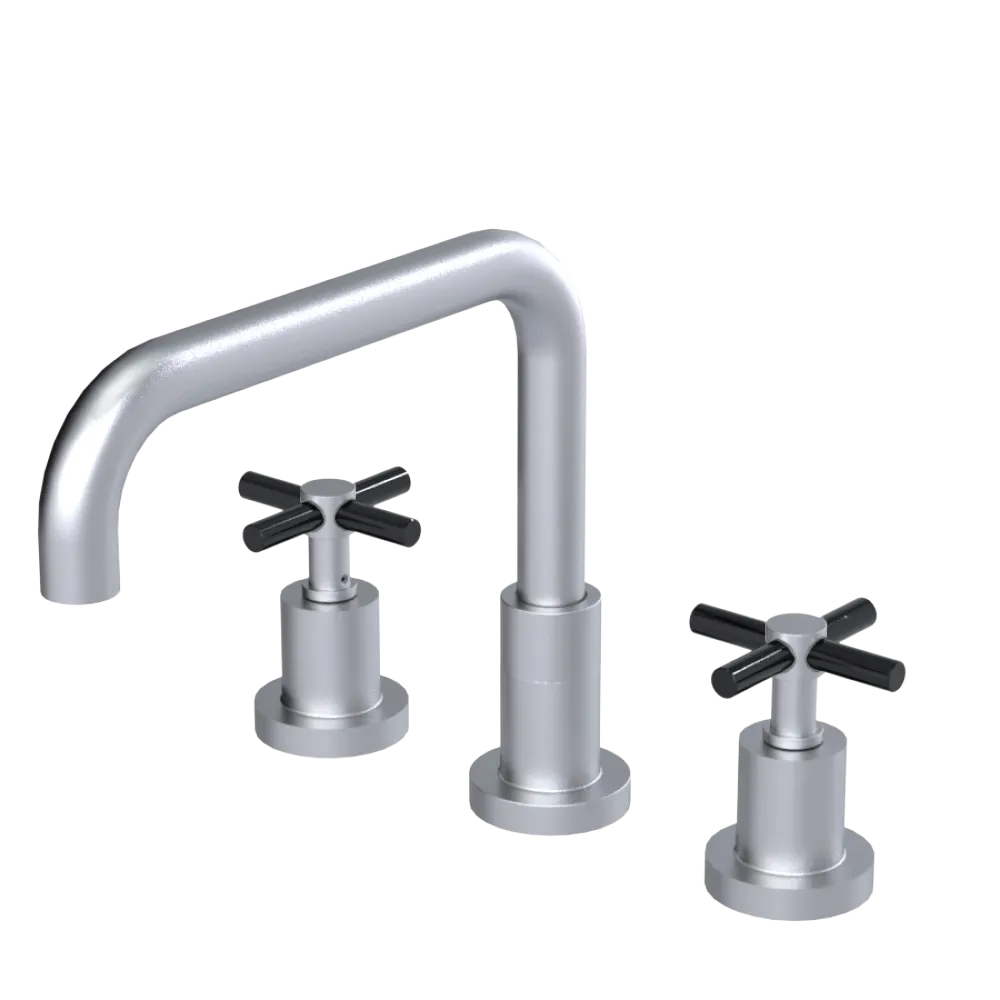 Rubinet Widespread Kitchen Set Satin Chrome