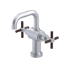 Rubinet Single Hole Dual Handle Lav. Set. (less drain) Satin Chrome