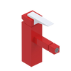 Rubinet Single Control Bidet Fitting (less drain) Red
