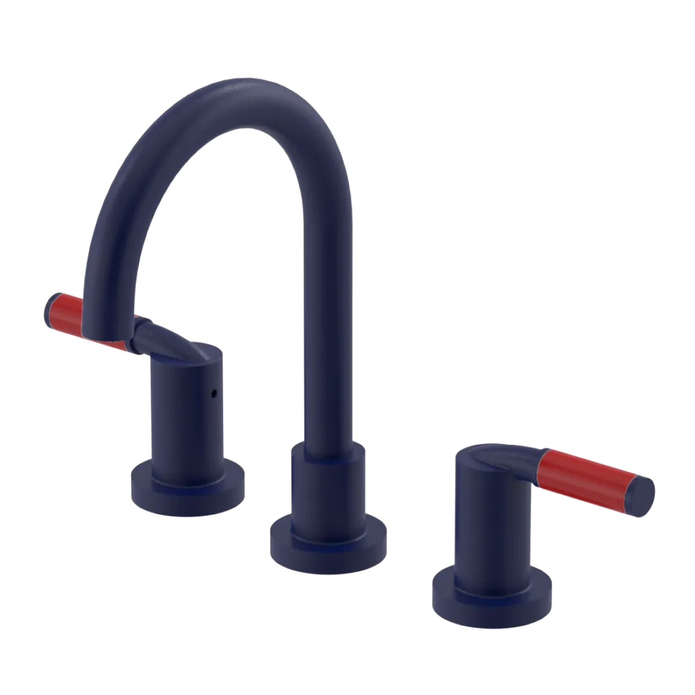 Rubinet Widespread Lav set (less drain) Midnight Blue