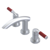 Rubinet Widespread Lav. Set. (less drain) Satin Chrome