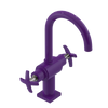 Rubinet Single Hole Dual Handle Lav. Set. (less drain) Purple Haze