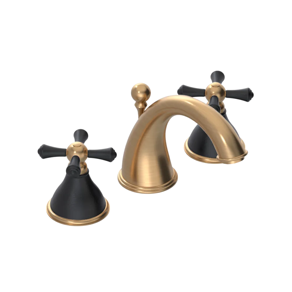 Rubinet Widespread Lav. Set. (less drain) Satin Gold