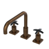 Rubinet Widespread Kitchen Set with Genesis Spout Tuscan Brass