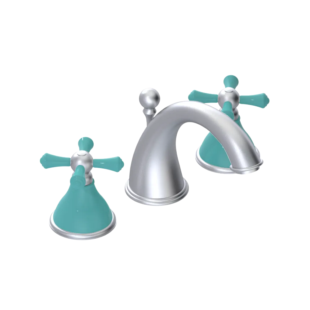 Rubinet Widespread Lav. Set. (less drain) Satin Chrome