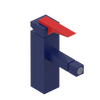 Rubinet Single Control Bidet Fitting (less drain) Midnight Blue