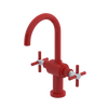 Rubinet Single Hole Dual Handle Lav. Set with LaSalle Spout (less drain) Red
