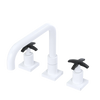 Rubinet Widespread Kitchen Set with Genesis Spout White