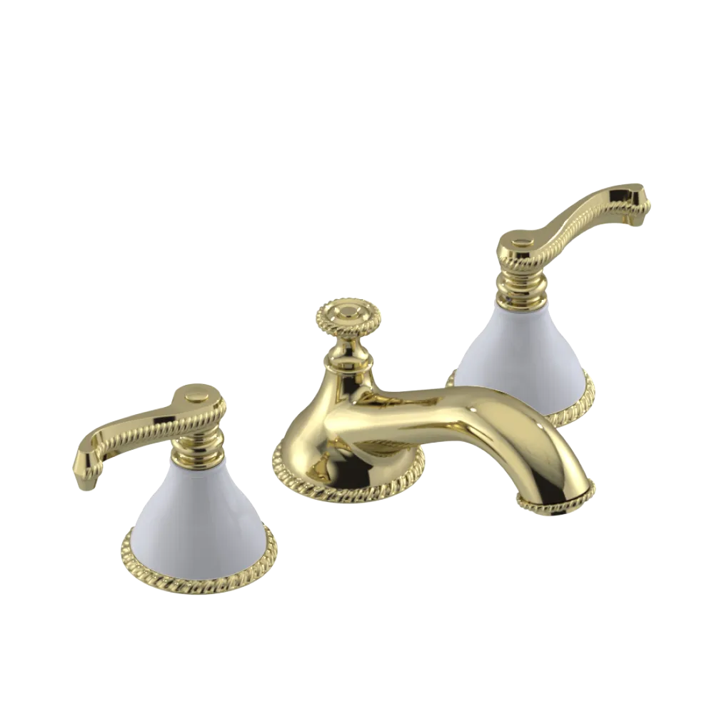Rubinet Widespread Lav. Set. (less drain) Gold