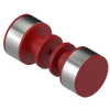 Rubinet Shower Door Knob (set) Maroon