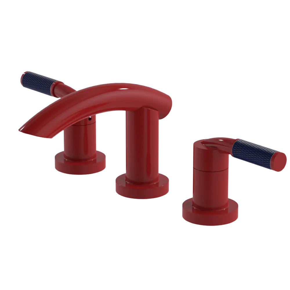 Rubinet Widespread Lav. Set. (less drain) Red