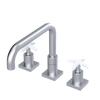 Rubinet Widespread Kitchen Set with Genesis Spout Satin Chrome