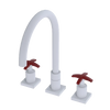 Rubinet Widespread Kitchen Set Matt White