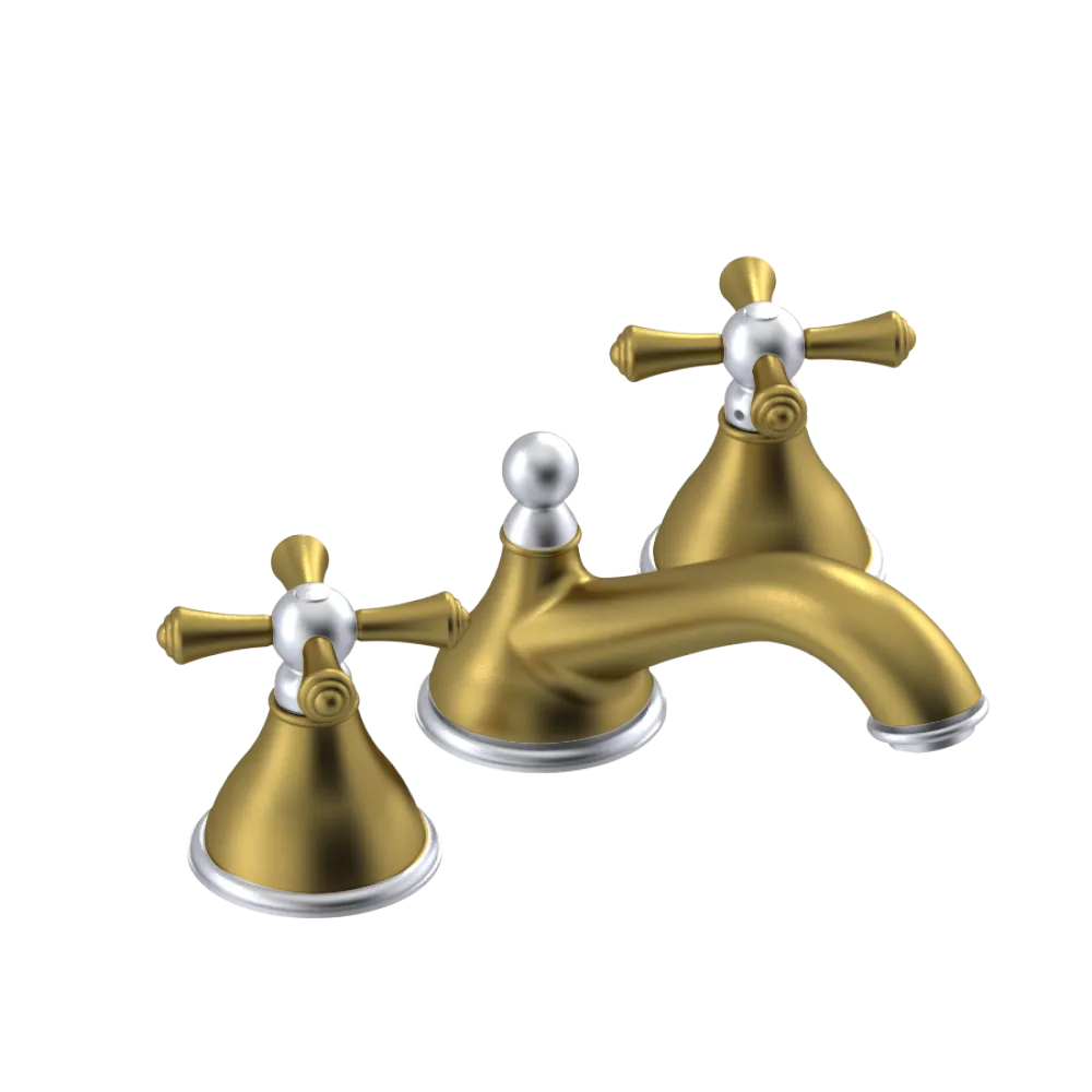 Rubinet Widespread Lav. Set. (less drain) Antique Brass Matt