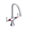 Rubinet Two Handle Single Hole Kitchen Set Satin Chrome