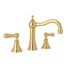 Perrin & Rowe Georgian Era Column Spout Widespread Faucet - With White Porcelain Lever Handle.3723LSP-APC