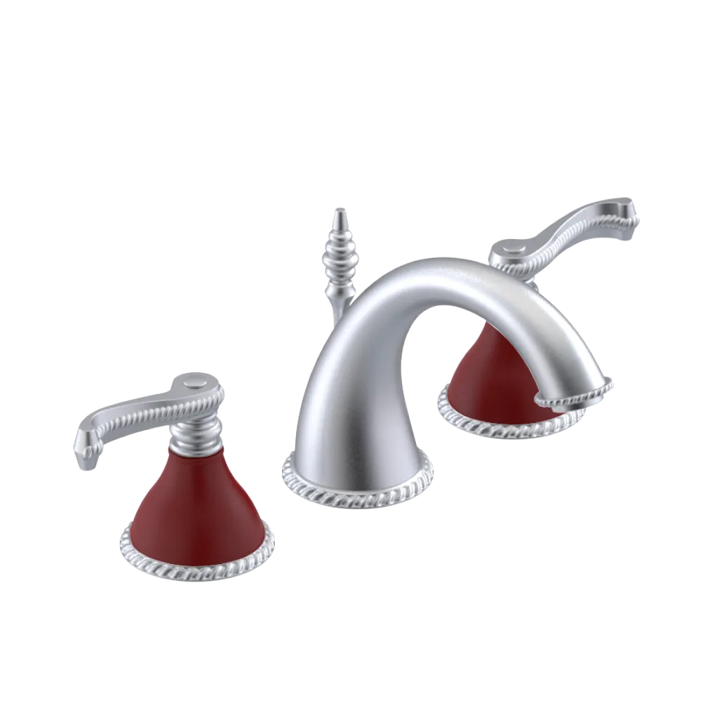 Rubinet Widespread Lav. Set. (less drain) Satin Chrome