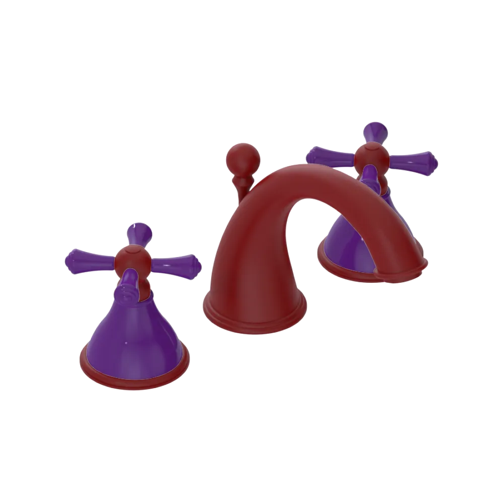 Rubinet Widespread Lav. Set. (less drain) Maroon