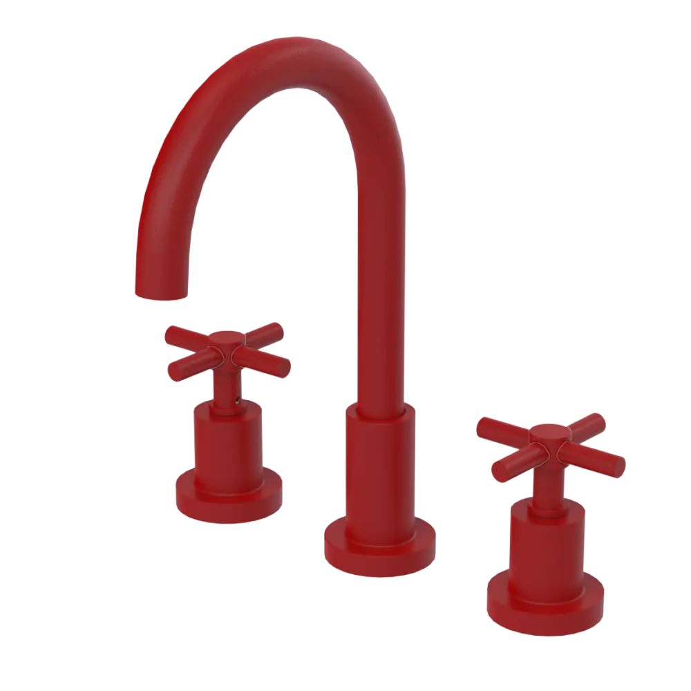 Rubinet Widespread Kitchen Set with LaSalle Spout Maroon