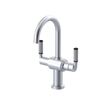 Rubinet Single Hole Dual Handle Lav. Set. (less drain) Satin Chrome