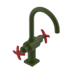 Rubinet Single Hole Dual Handle Lav. Set. (less drain) Green Envy