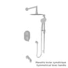 Baril Complete pressure balanced shower kit without handle