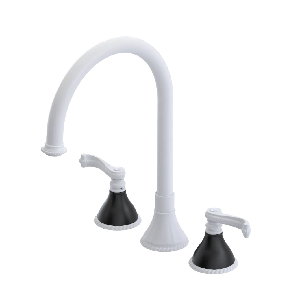 Rubinet Widespread Kitchen Set White